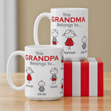 Personalized Family Belonging Coffee Mug, 15 oz