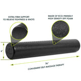 High Density Foam Roller 36"x6" , Black