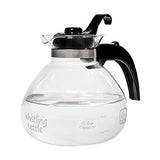 Medelco Glass 12 Cup Stove Top Whistling Tea Kettle
